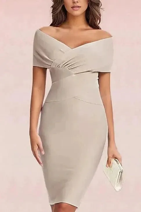 Bea Bandage Dress - Nude