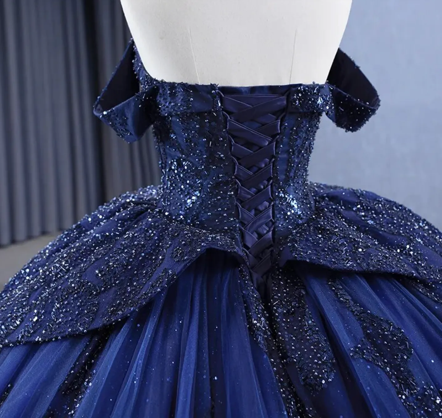 Blue Ball Gown Quinceañera Dress