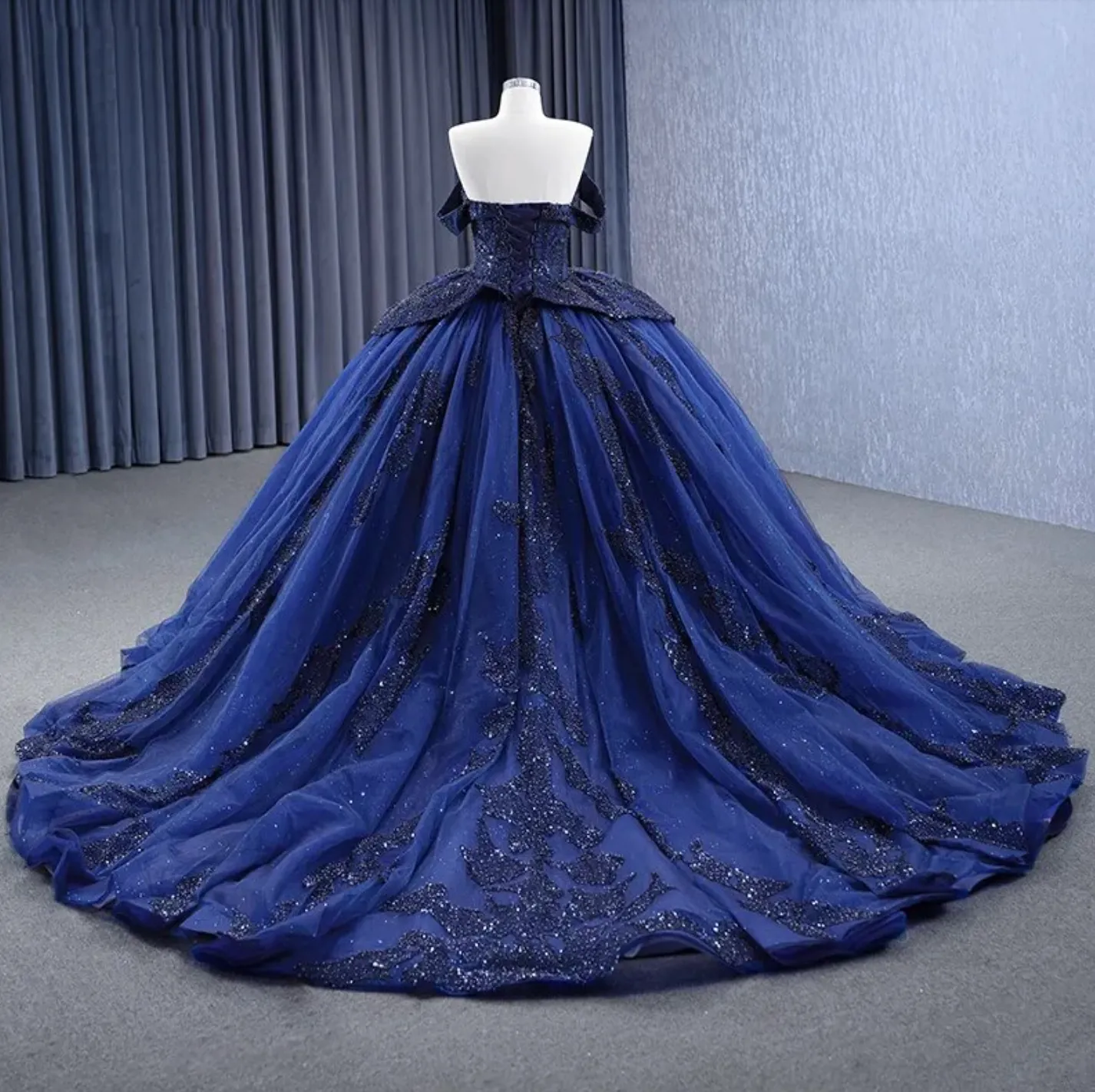 Blue Ball Gown Quinceañera Dress