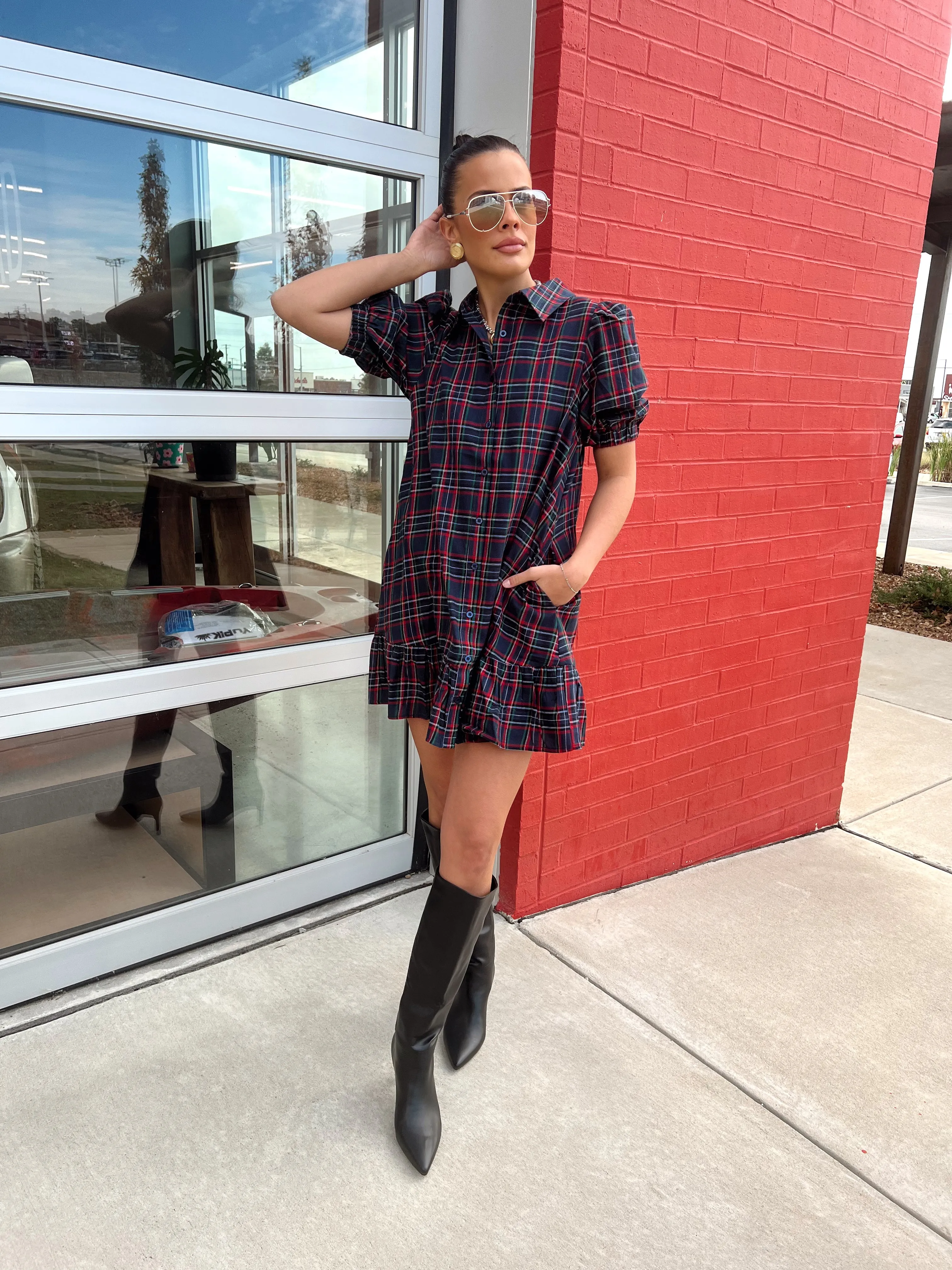 CHAPMAN PLAID MINI DRESS