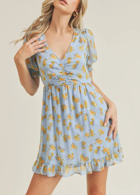 Floral Ruffle Hem Dress