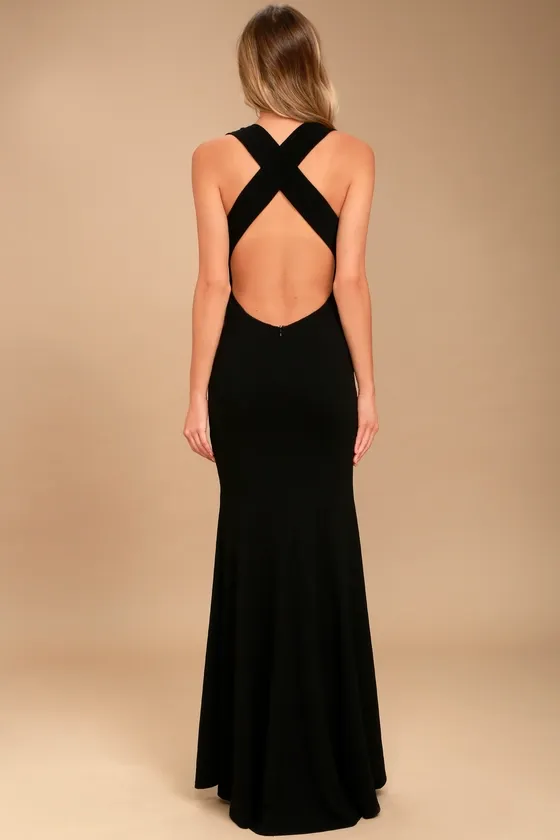 Heaven and Earth Black Maxi Dress