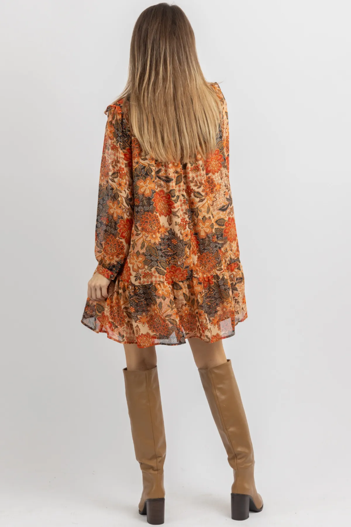 HIGHLANDS MULTI-PRINT MINI DRESS