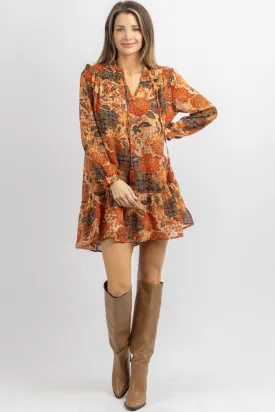 HIGHLANDS MULTI-PRINT MINI DRESS