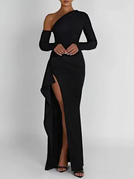 Janelle Backless Bodycon Split Maxi Dress