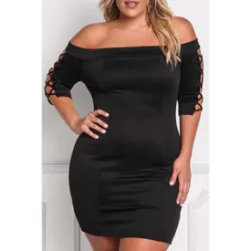 Ketty More Women Off Shoulder Criss Cross Sleeve Sexy Dress - KMWDC867