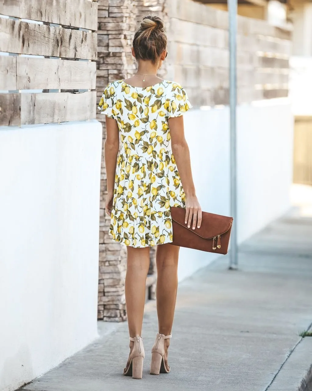 Lemonade Button Down Babydoll Dress