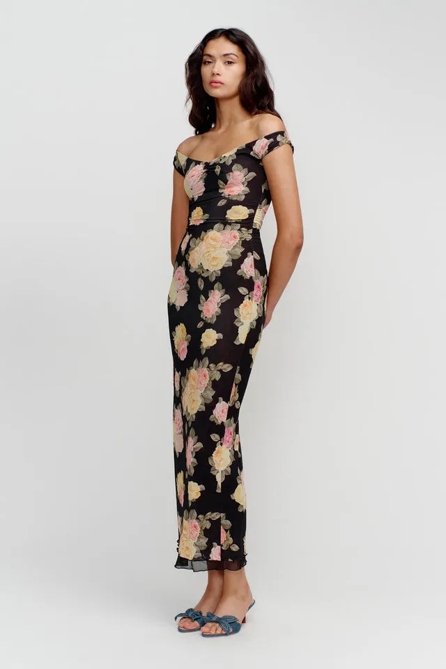 OWNLEY Marla Mesh Maxi Dress