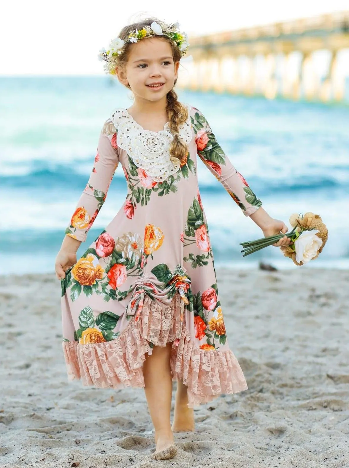 Ready To Dance Hi-Lo Drawstring Dress