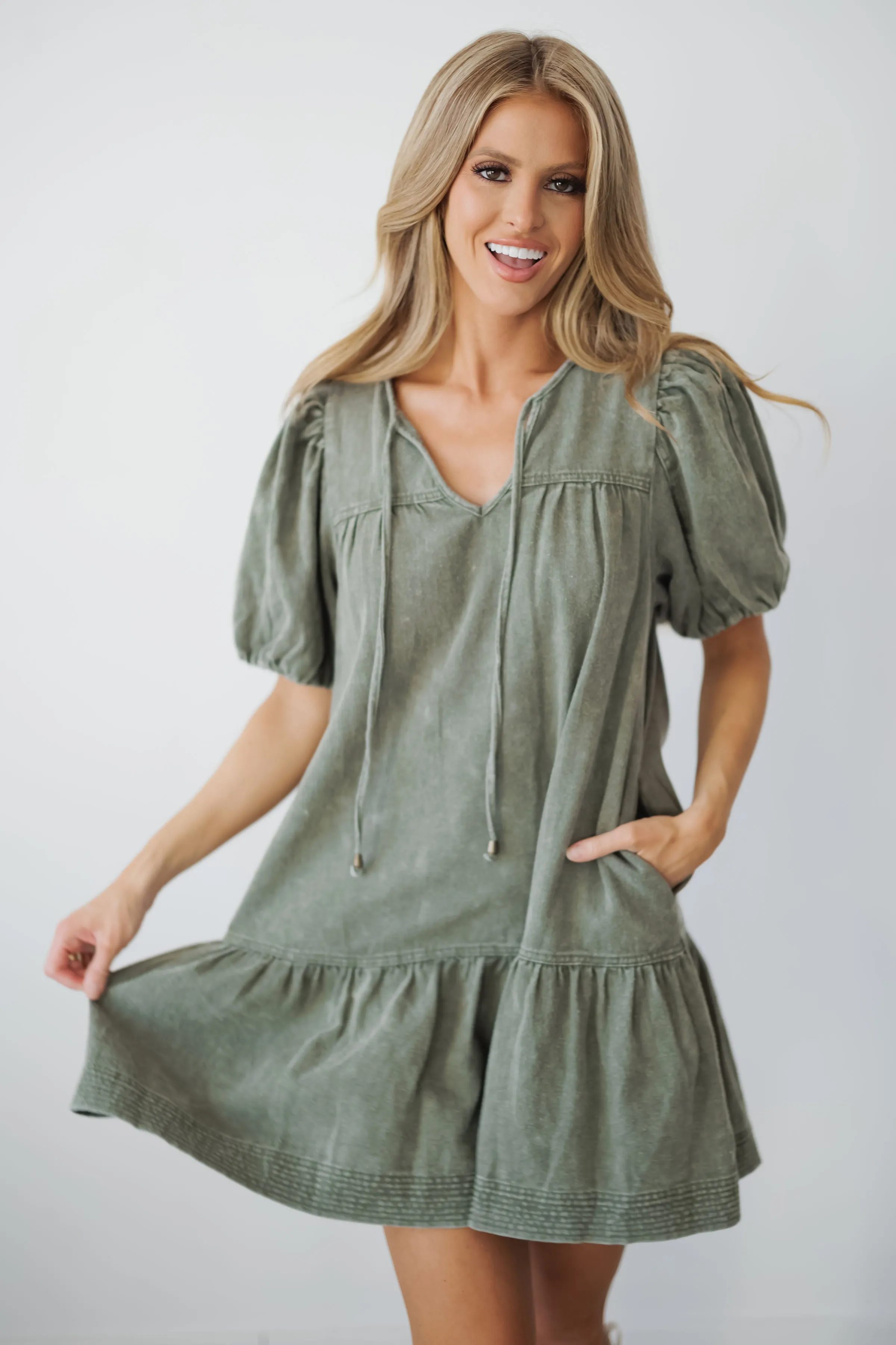 Riley Dress - Olive