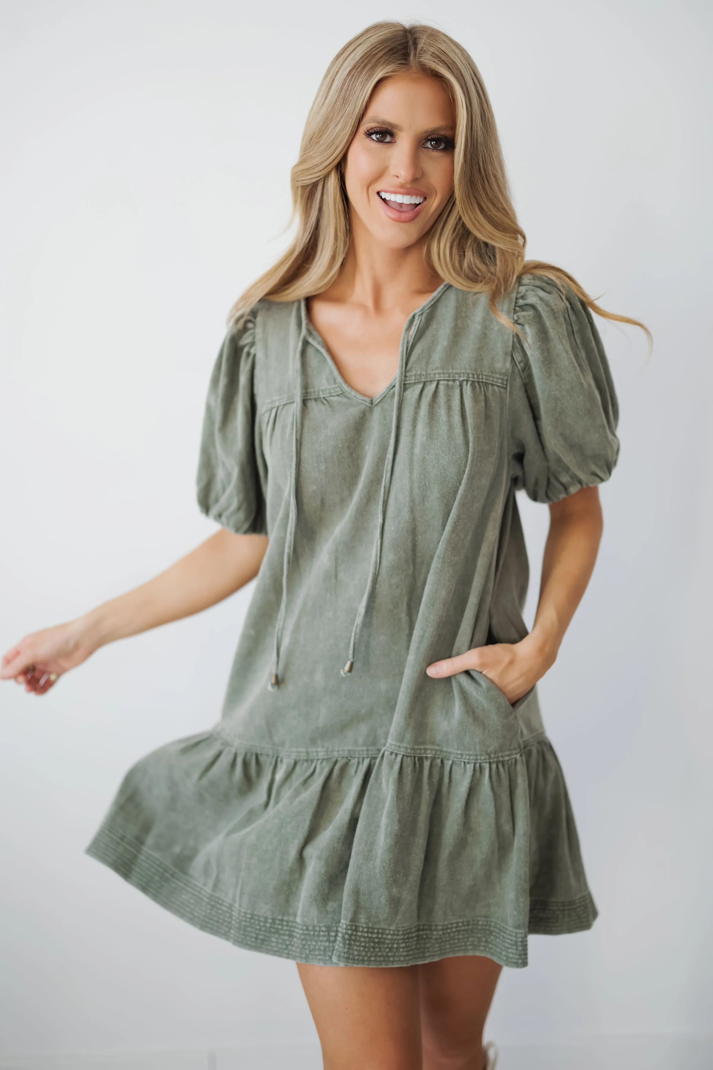 Riley Dress - Olive