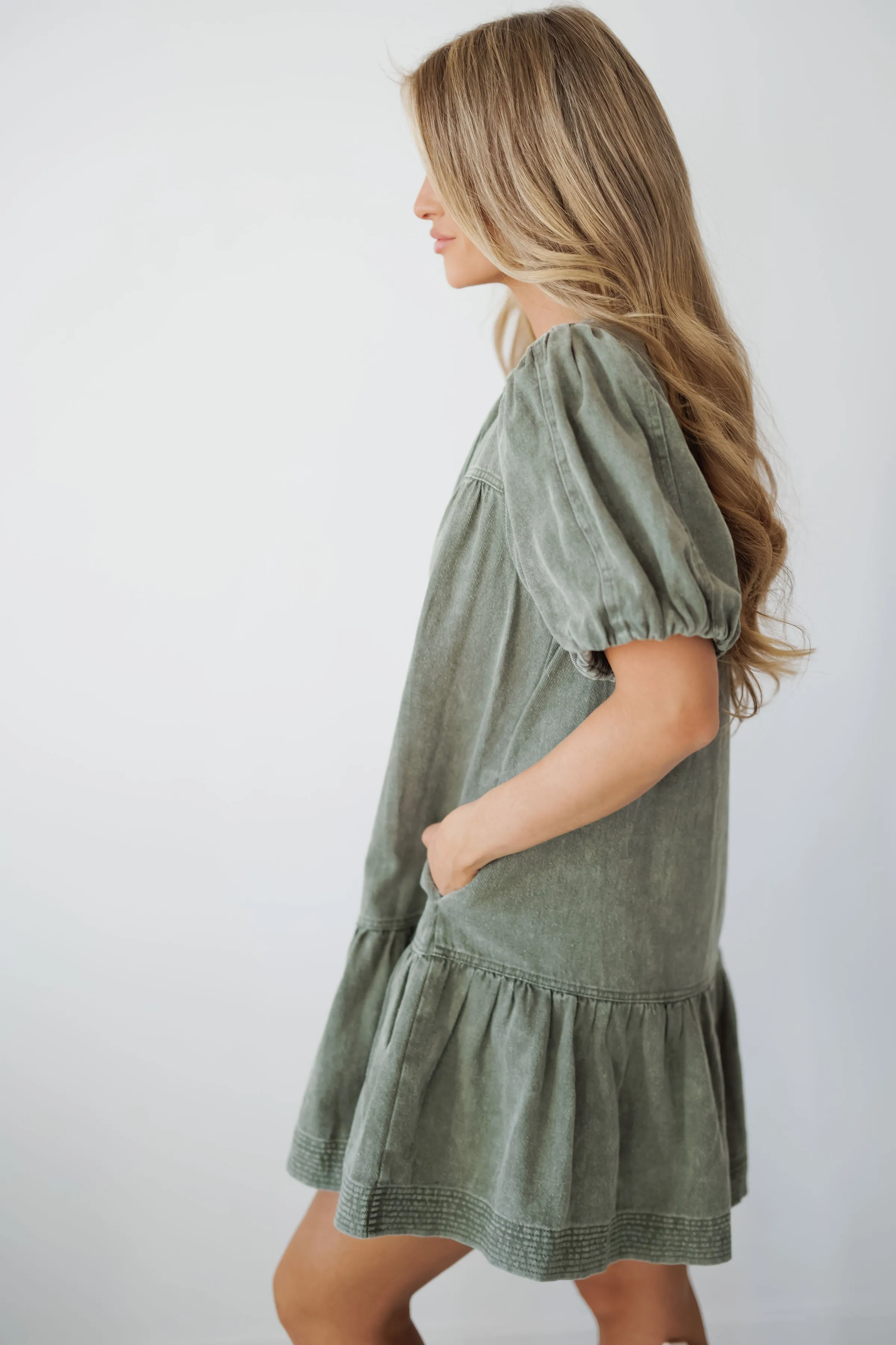 Riley Dress - Olive