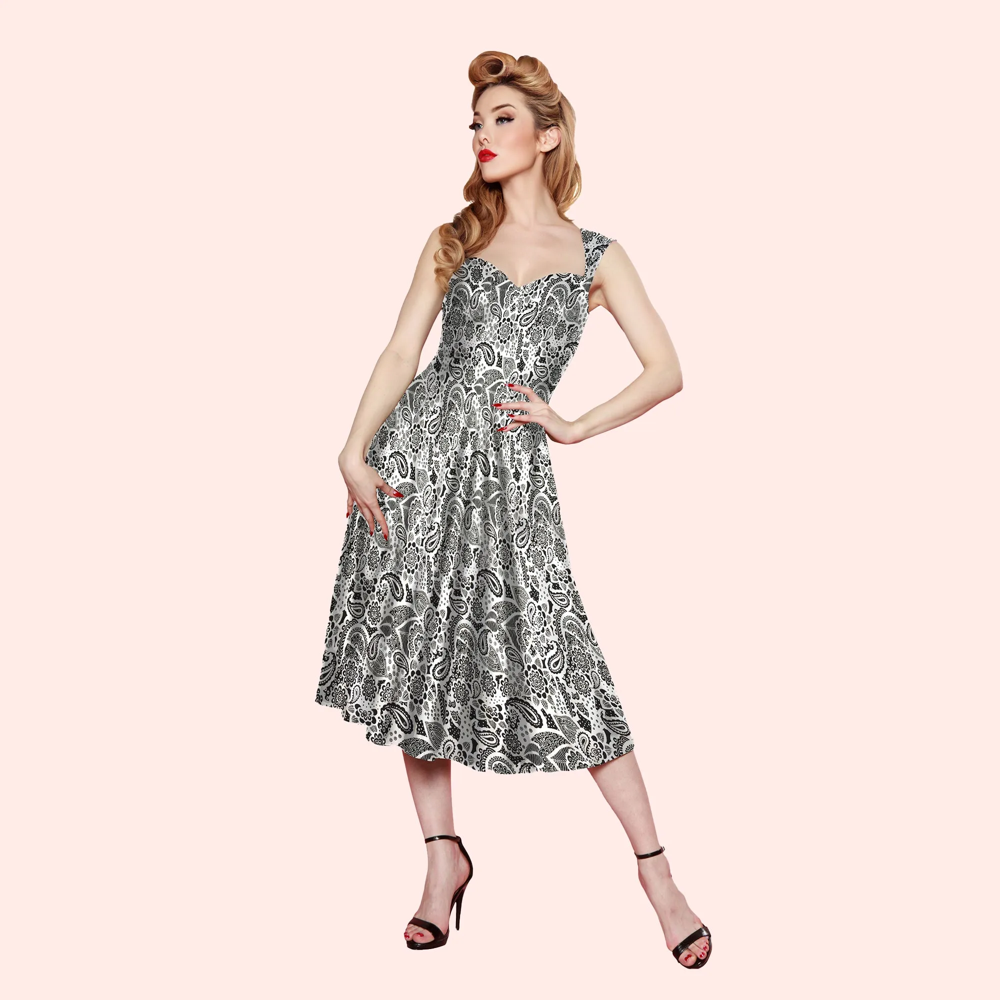 Roman Holiday Dress in Paisley