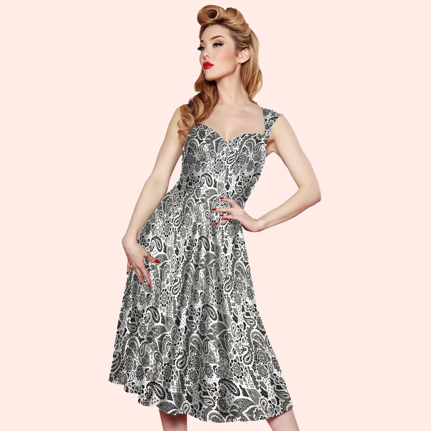 Roman Holiday Dress in Paisley