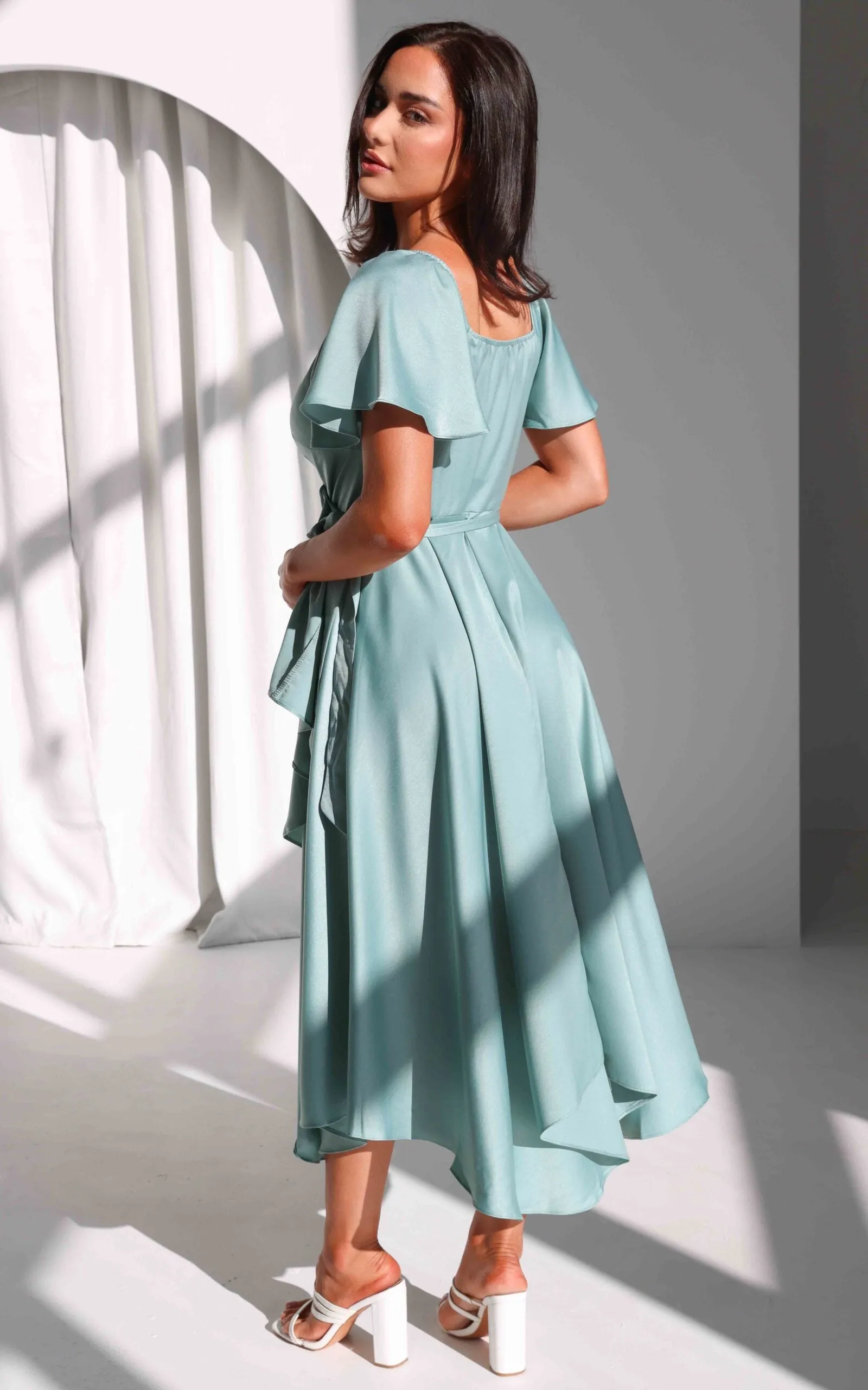 Rossetti Short Sleeve Wrap Maxi Dress - Sage