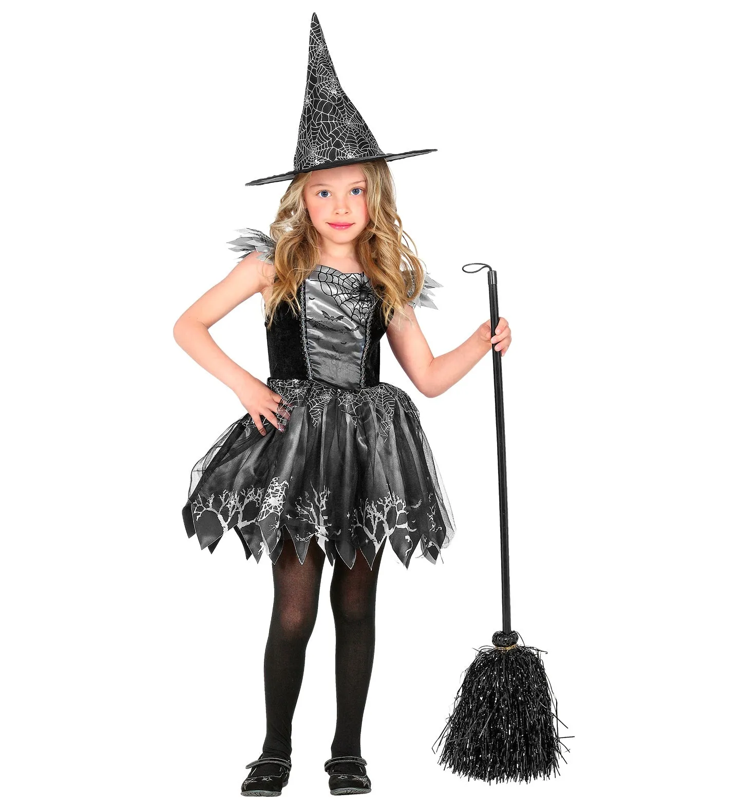 Silver Spider Witch Costume Children's