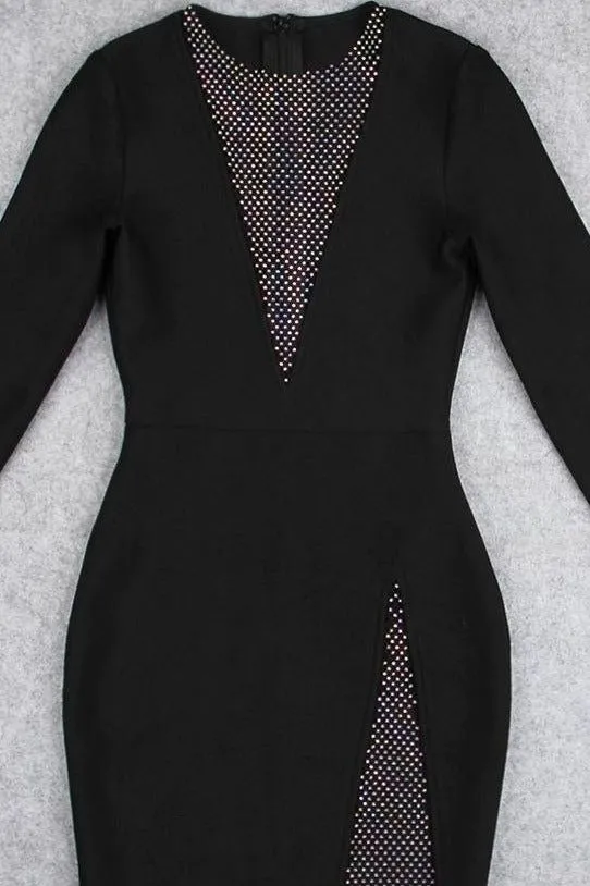 Sofie Long Sleeve Bodycon Mini Dress - Classic Black