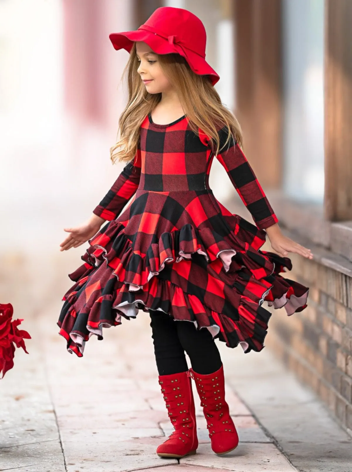 Style Queen Buffalo Plaid Tunic