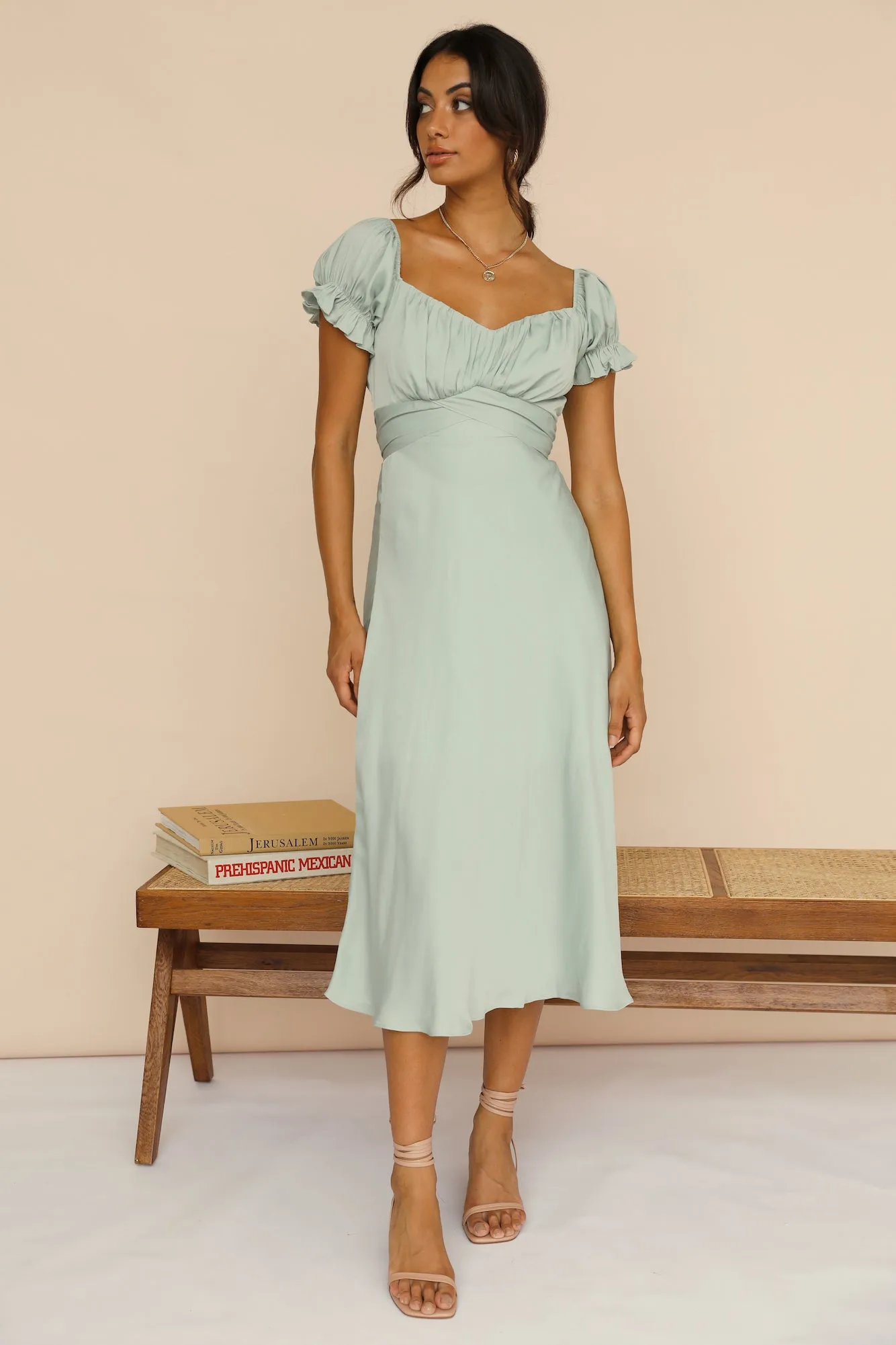 Sumatra Midi Dress Pistachio